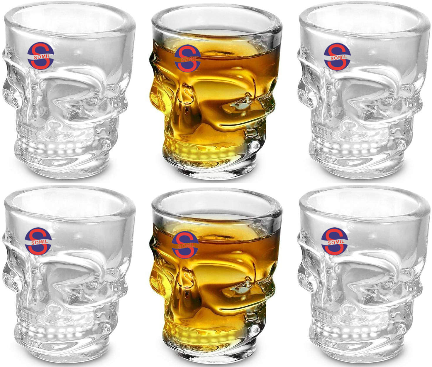 Somil Shot  Glasses Set,  40 ML - (Pack Of 6)