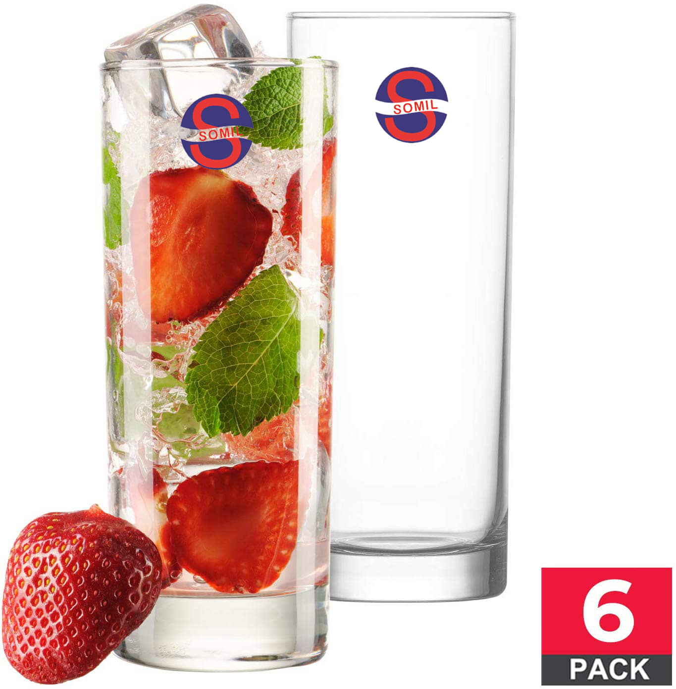 Somil Water/Juice  Glasses Set,  300 ML - (Pack Of 2)