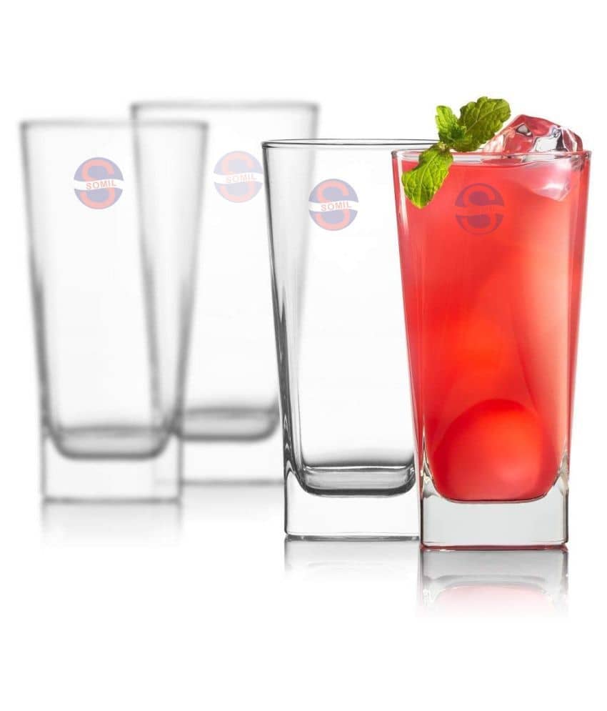 Somil Water/Juice  Glasses Set,  350 ML - (Pack Of 4)