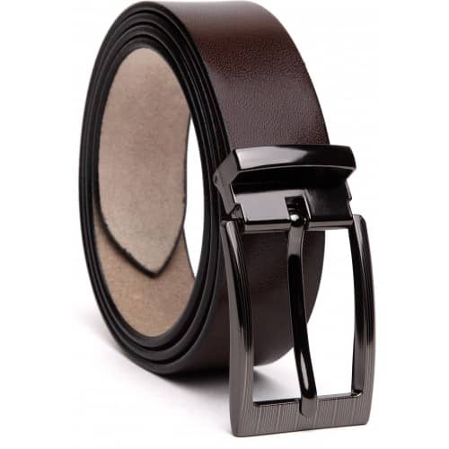 Runsi Brown Leather Formal Belt