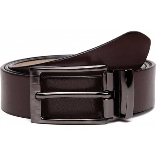 Runsi Brown Leather Formal Belt