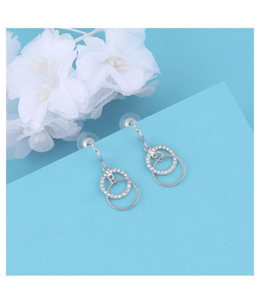     			SILVER SHINE  Delicated Party Wear Charm Earring For Girl Women