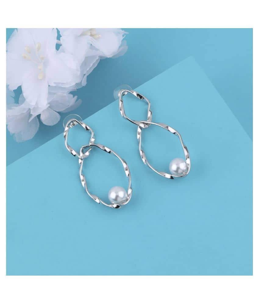 SILVER SHINE  Delicated Party Wear Stylish Earring For Girl Women - Earrings | Buy online on ZillyBuy
