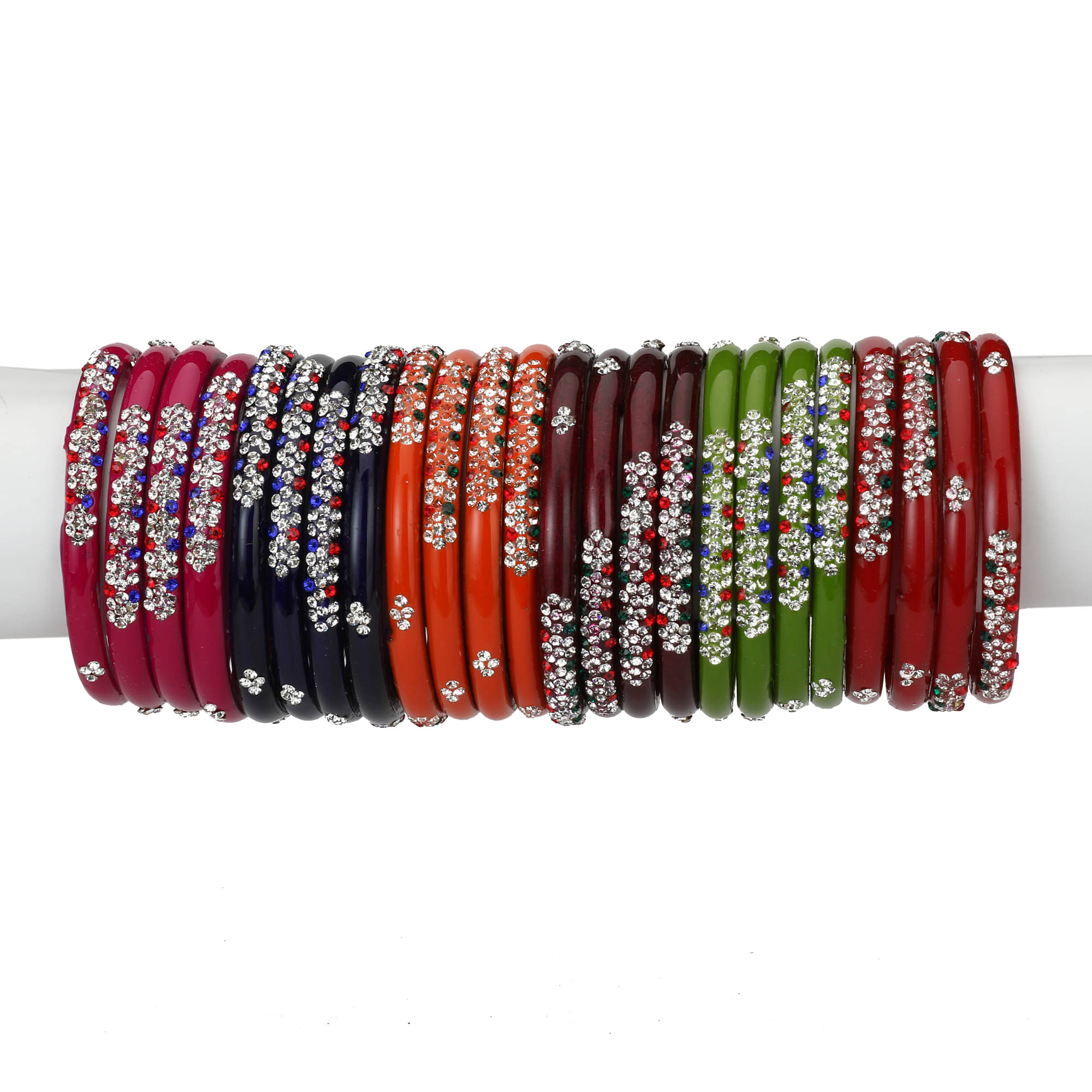     			Afast Designer Matching Color Fashionable Bangle Set Combo Hand Decorative (Set Of 24) -SM 2.6