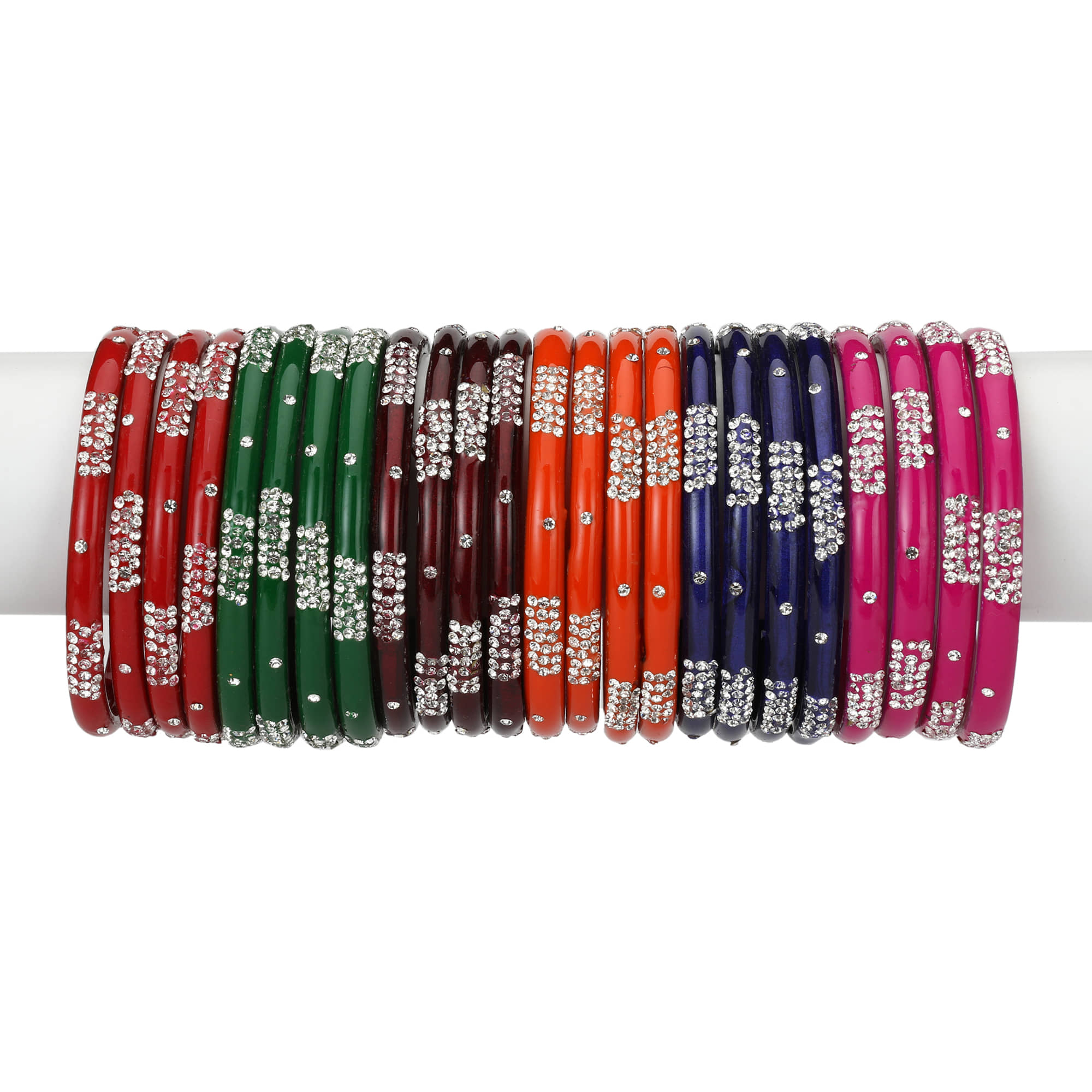 Afast Designer Matching Color Fashionable Bangle Set Combo Hand Decorative (Set Of 24) -SM 2.8 - Bangles & Bracelets | Buy online on ZillyBuy