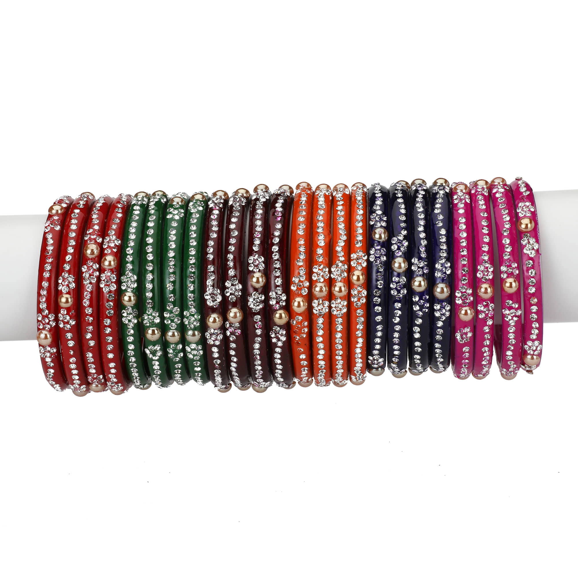 Afast Designer Matching Color Fashionable Bangle Set Combo Hand Decorative (Set Of 24) -SM 2.4 - Bangles & Bracelets | Buy online on ZillyBuy