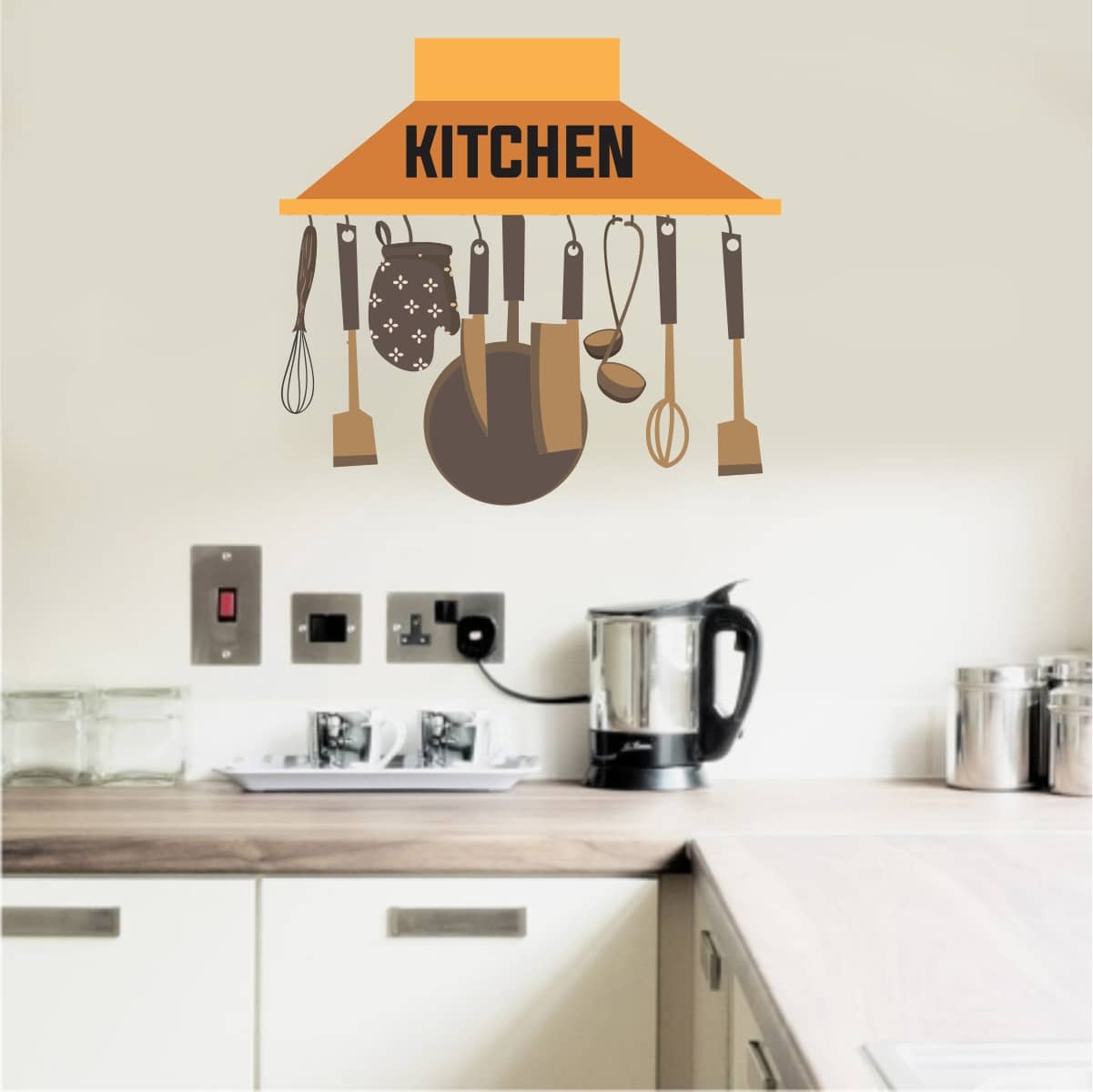Sticker Studio Kitchen Chimney Foods & Beverages Sticker ( 46 x 58 cms )