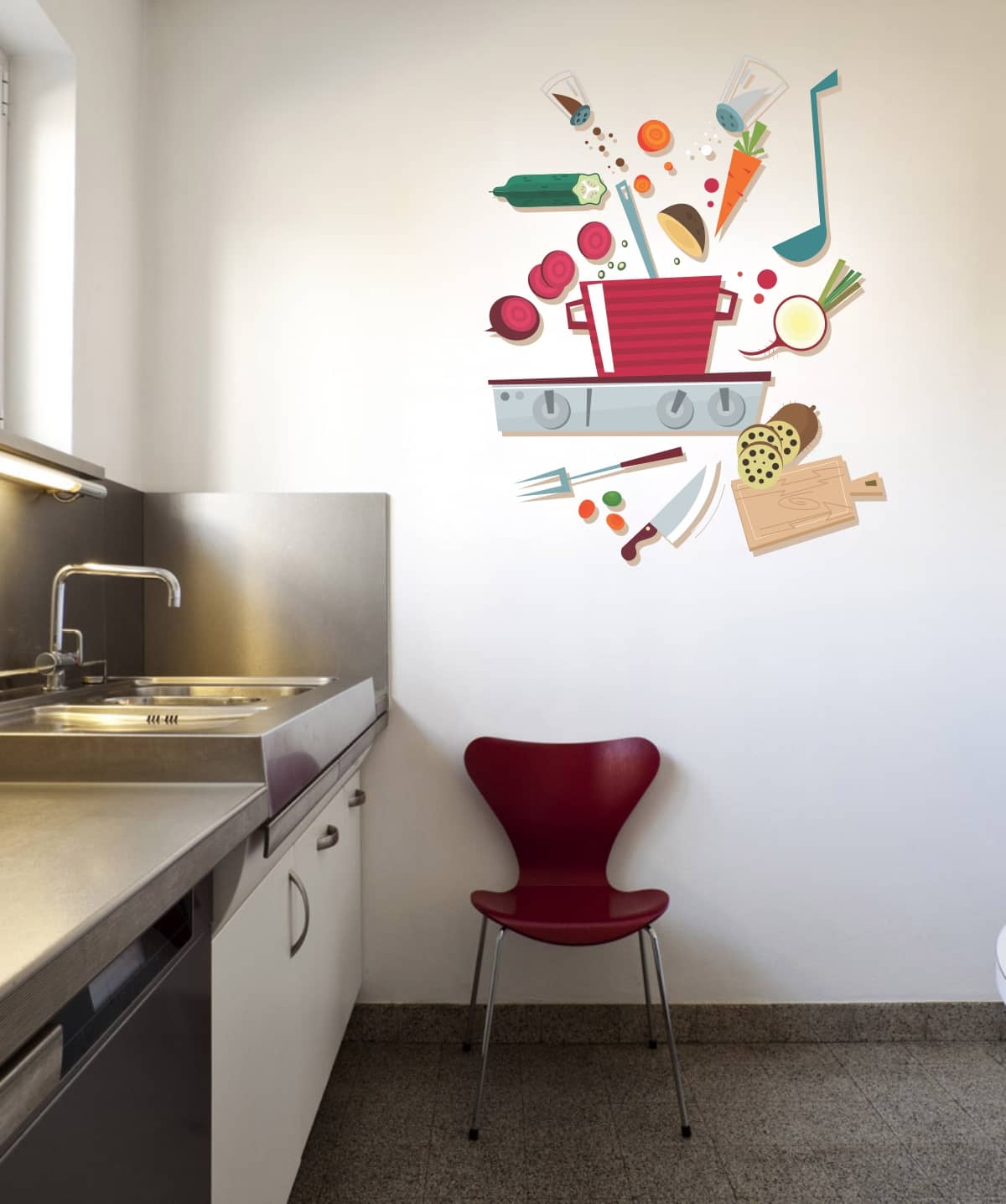 Sticker Studio Kitchen Foods & Beverages Sticker ( 38 x 58 cms )