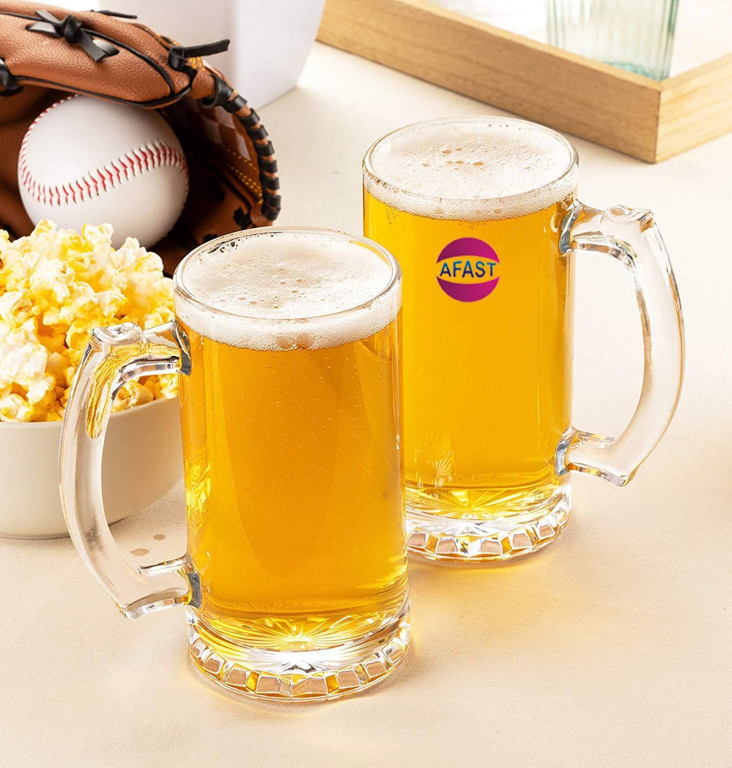 Somil Beer Mug Glasses Set,  450 ML - (Pack Of 2)
