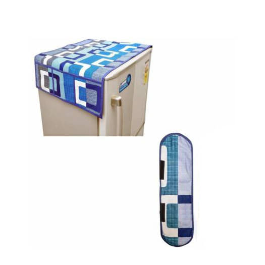     			Fabolic Set of 2 Polyester Blue Fridge Top Cover