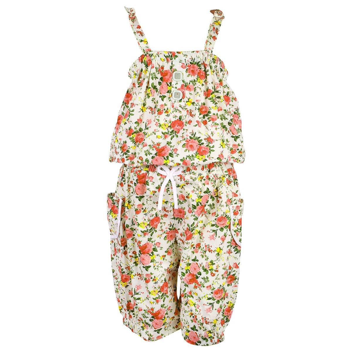 Arshia Fashions Girls Cotton Jumpsuit ( Pack of 1 , Pink )