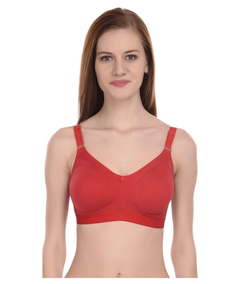Elina Cotton Non Padded Women's T-Shirt Bra ( Red ) Elina Cotton Non Padded Women's T-Shirt Bra ( Red )