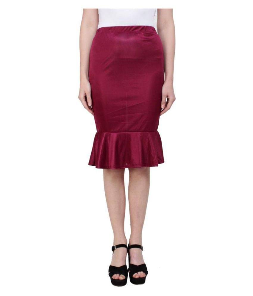     			You Forever Satin A-Line Skirt - Pink