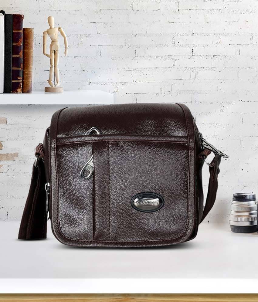 Goodwin Goodwin-09980-Brown Brown P.U. Office Messenger Bag Goodwin Goodwin-09980-Brown Brown P.U. Office Messenger Bag