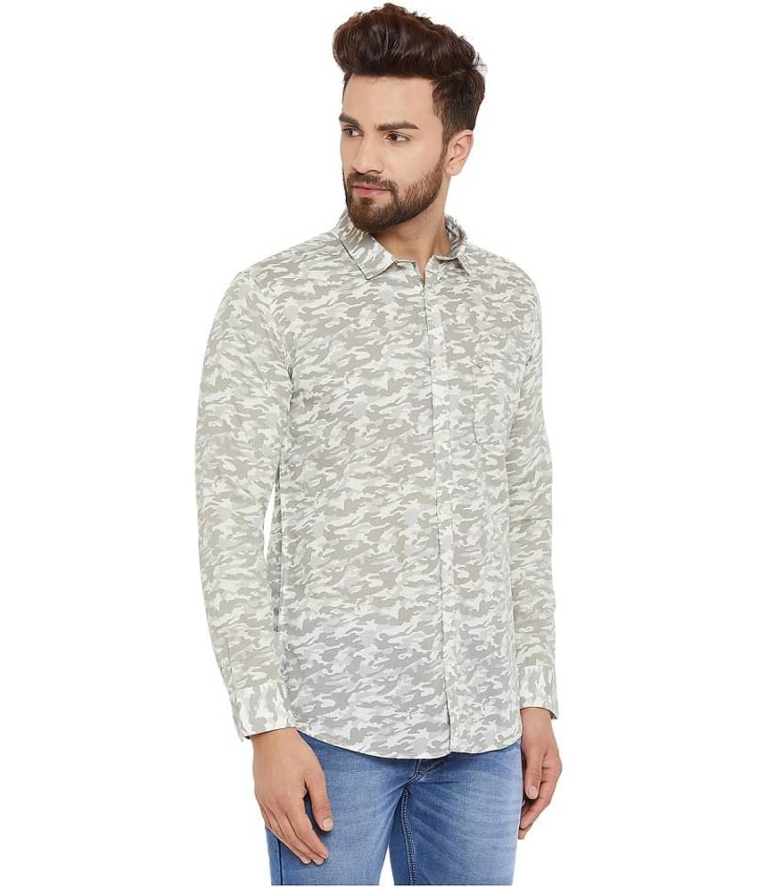 Duke Cotton Slim Fit Printed Men's Casual Shirt - Beige ( Pack of 1 )