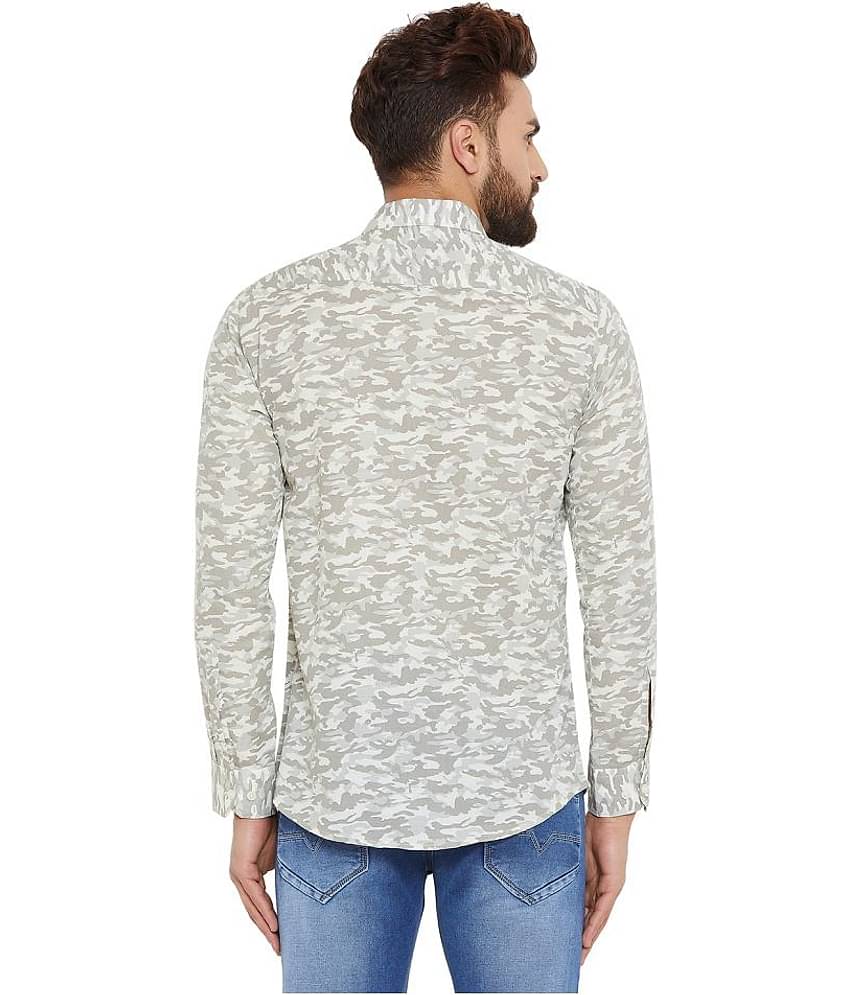 Duke Cotton Slim Fit Printed Men's Casual Shirt - Beige ( Pack of 1 )