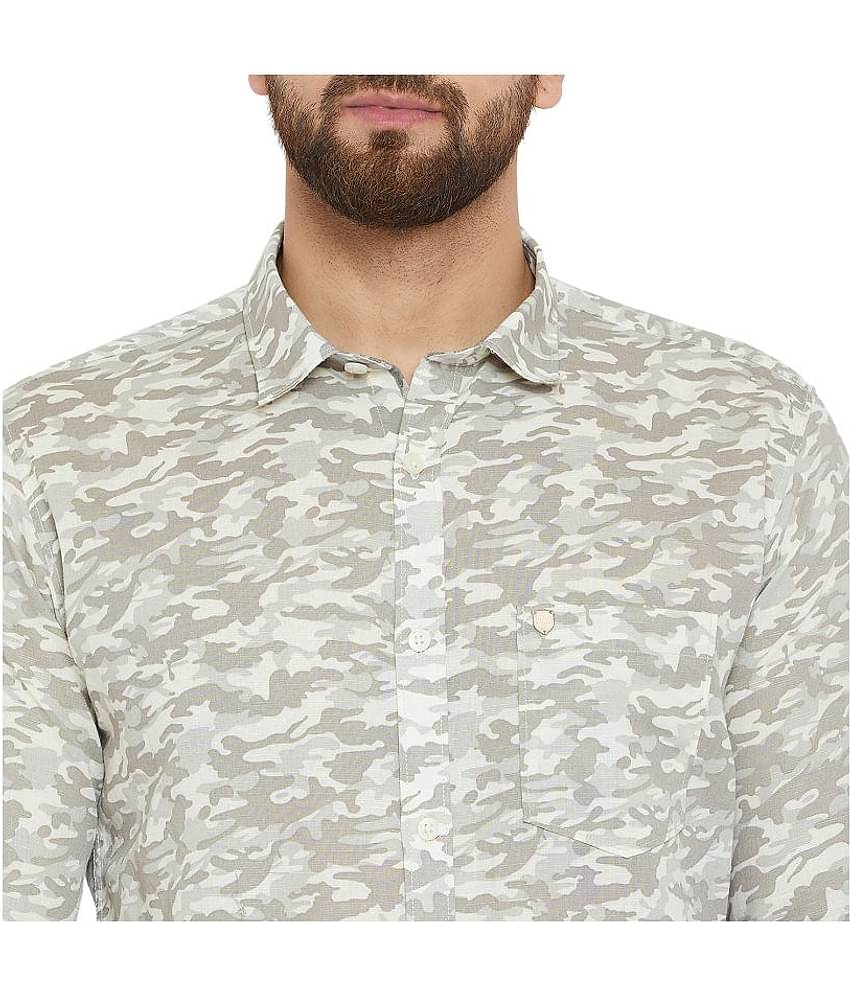 Duke Cotton Slim Fit Printed Men's Casual Shirt - Beige ( Pack of 1 )