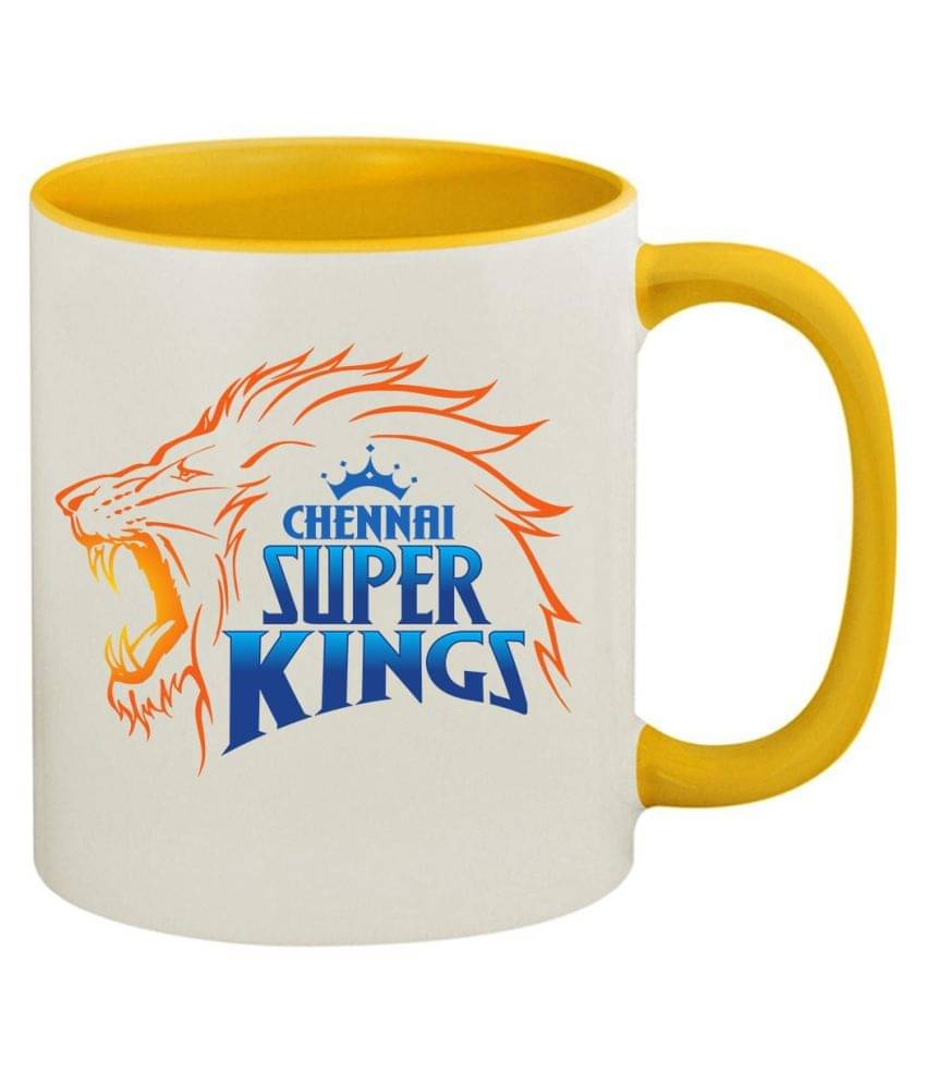     			COLOR YARD I love CSK printed Ceramic Coffee Mug 1 Pcs 325 ml