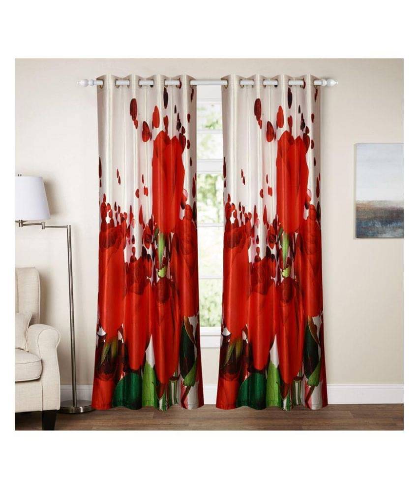 E-Retailer Single Door Semi-Transparent Eyelet Polyester Curtains Multi Color E-Retailer Single Door Semi-Transparent Eyelet Polyester Curtains Multi Color
