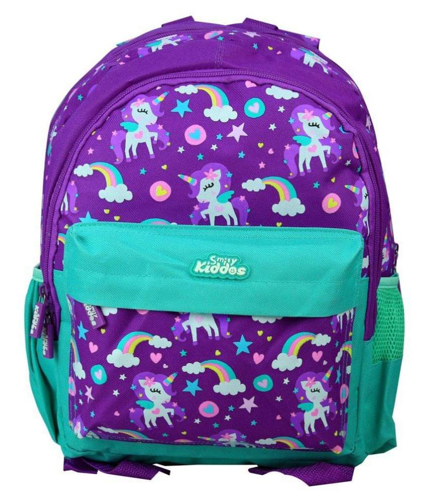     			Smily Kiddos 25 Ltrs Purple School Bag for Boys & Girls