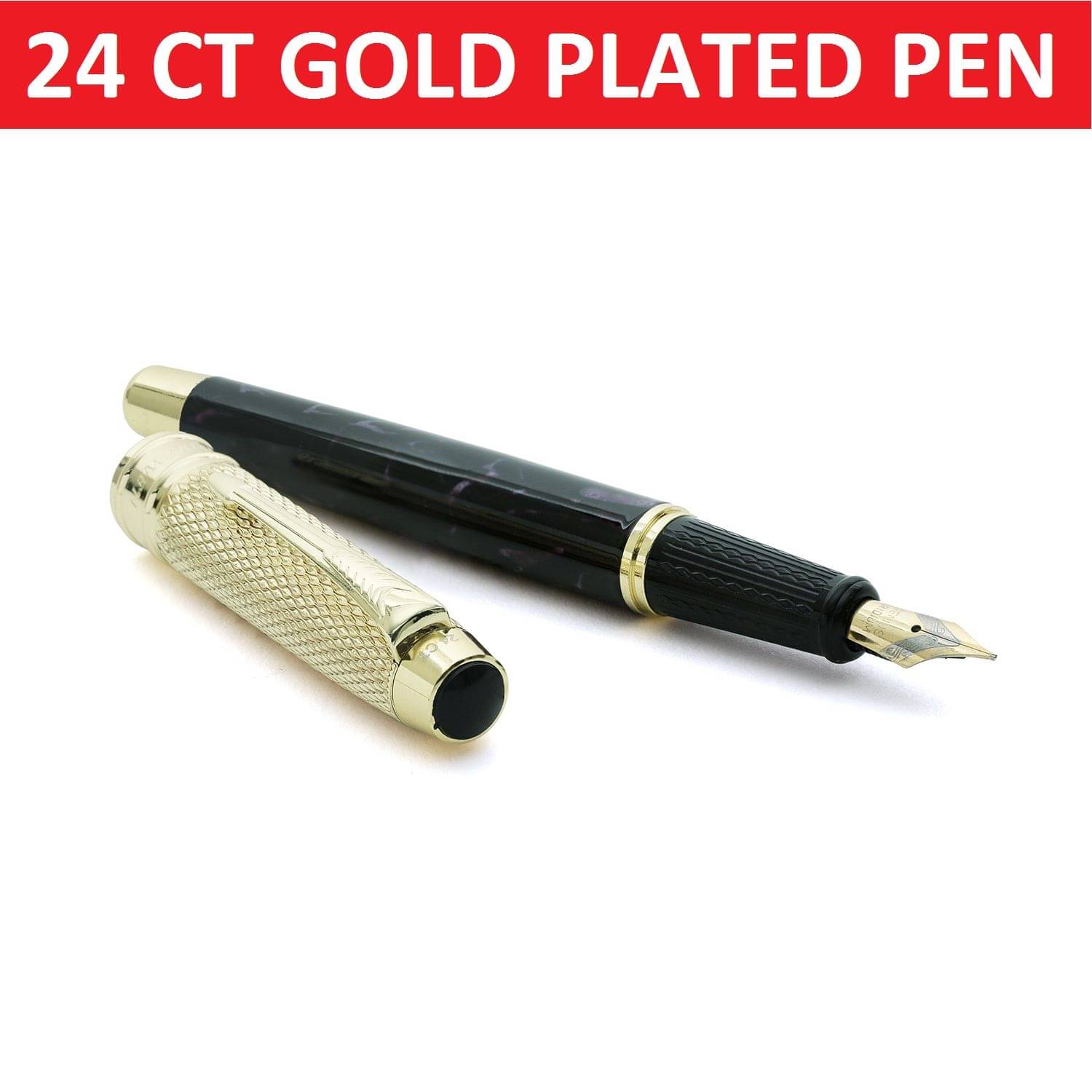     			Hayman Dikawen 24 ct Gold Plated Fountain Pen With Gift Box