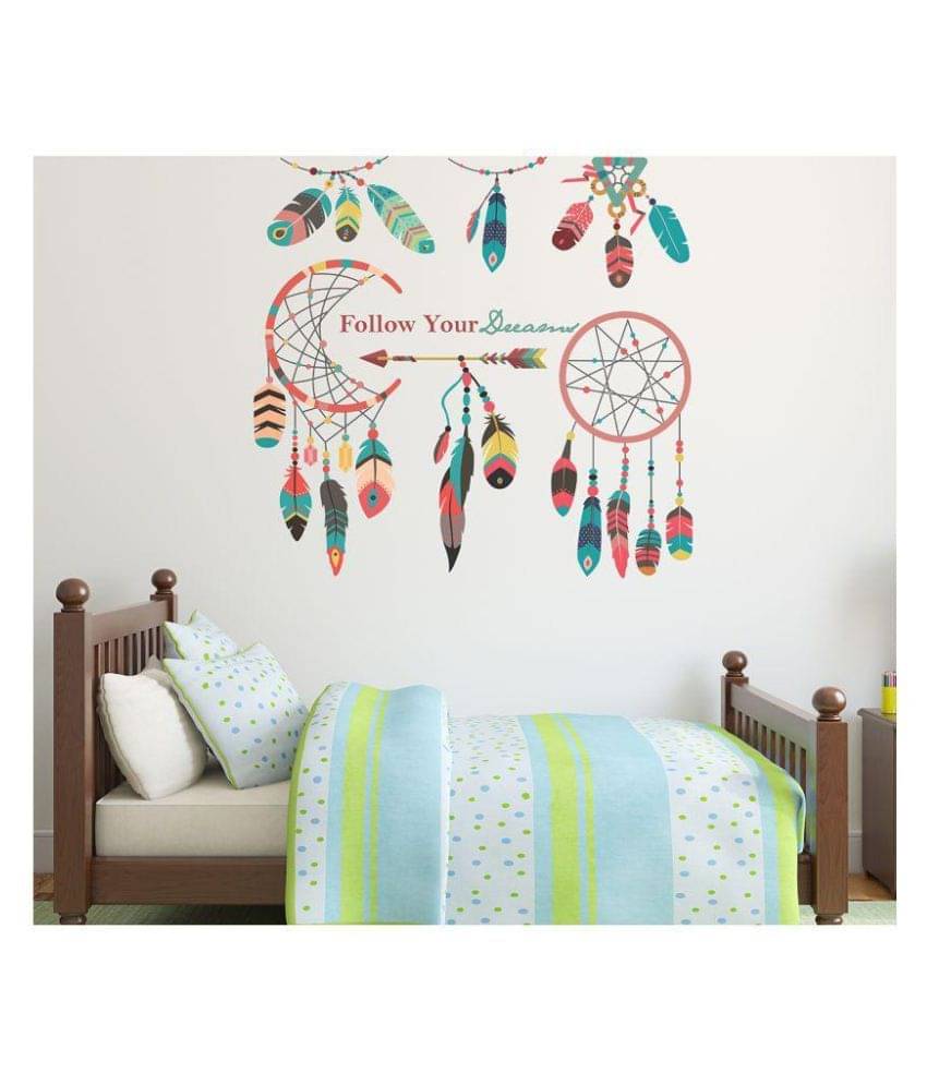 Wallzone Follow Your Dreams Abstract Sticker ( 90 x 95 cms ) Wallzone Follow Your Dreams Abstract Sticker ( 90 x 95 cms )