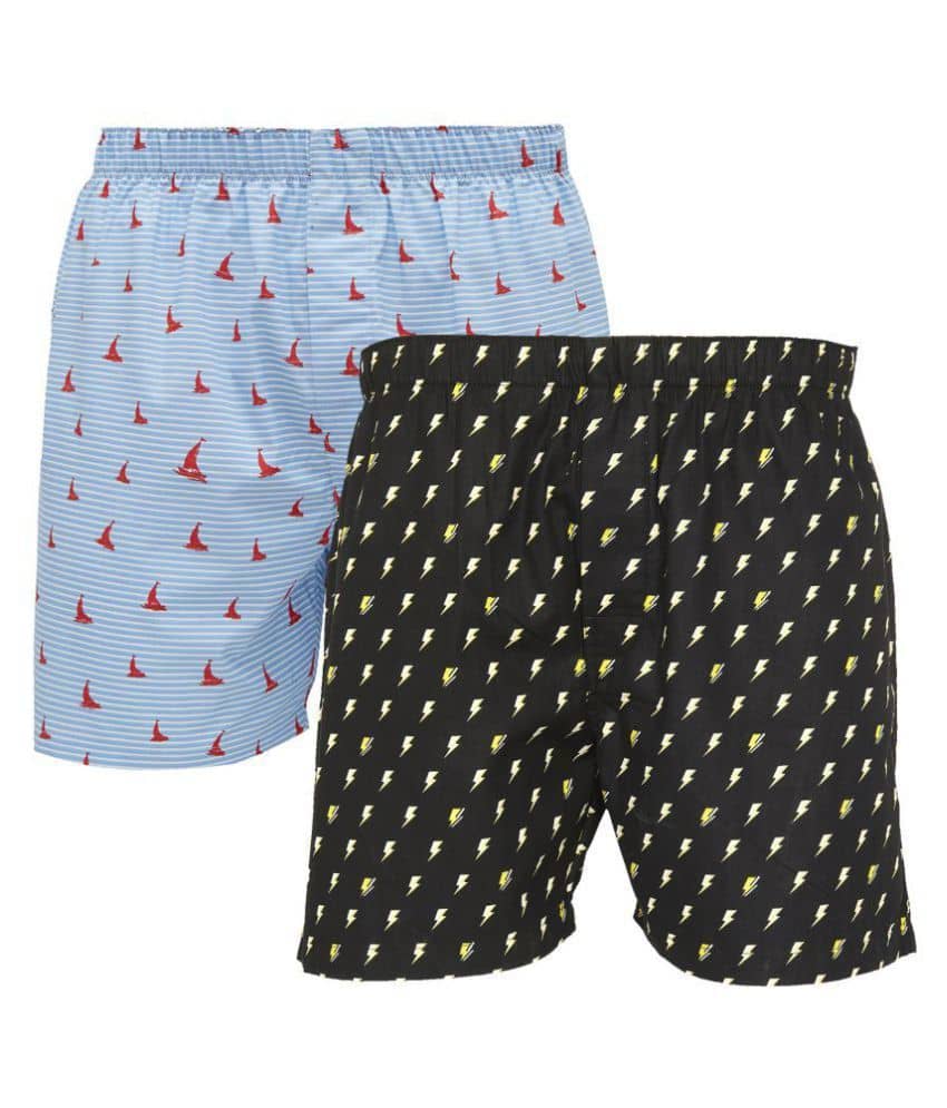 XYXX Pack of 2 Cotton Boxers For Men's ( Multi )