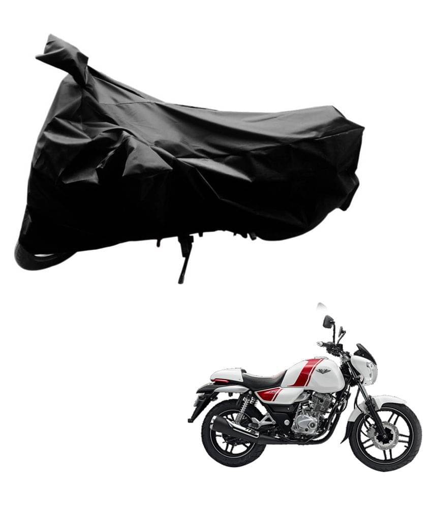     			AutoRetail Dust Proof Two Wheeler Polyster Cover for Bajaj V15 (Mirror Pocket, Black Color)