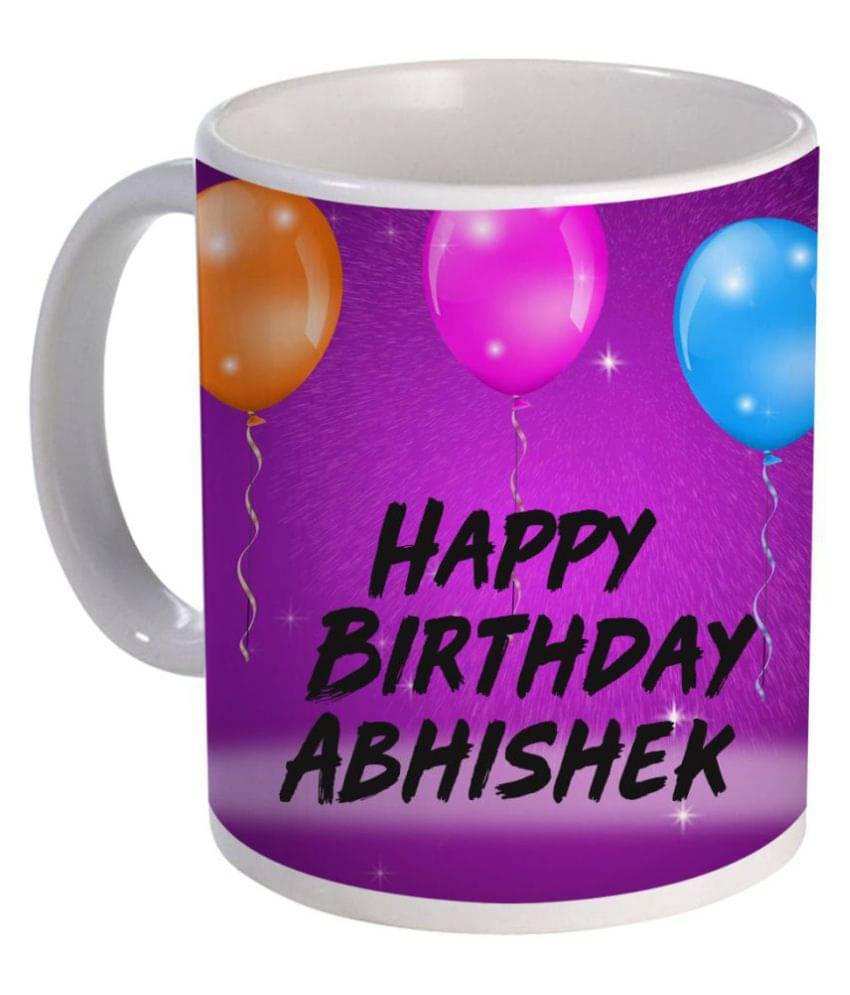     			COLOR YARD birthday Abhishek Ceramic Coffee Mug 1 Pcs 325 ml
