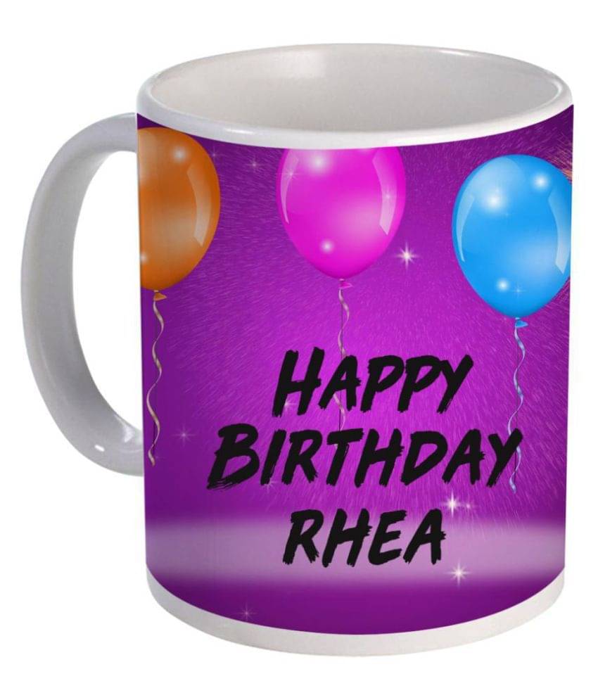     			COLOR YARD happy birthday Rhea Ceramic Coffee Mug 1 Pcs 325 ml
