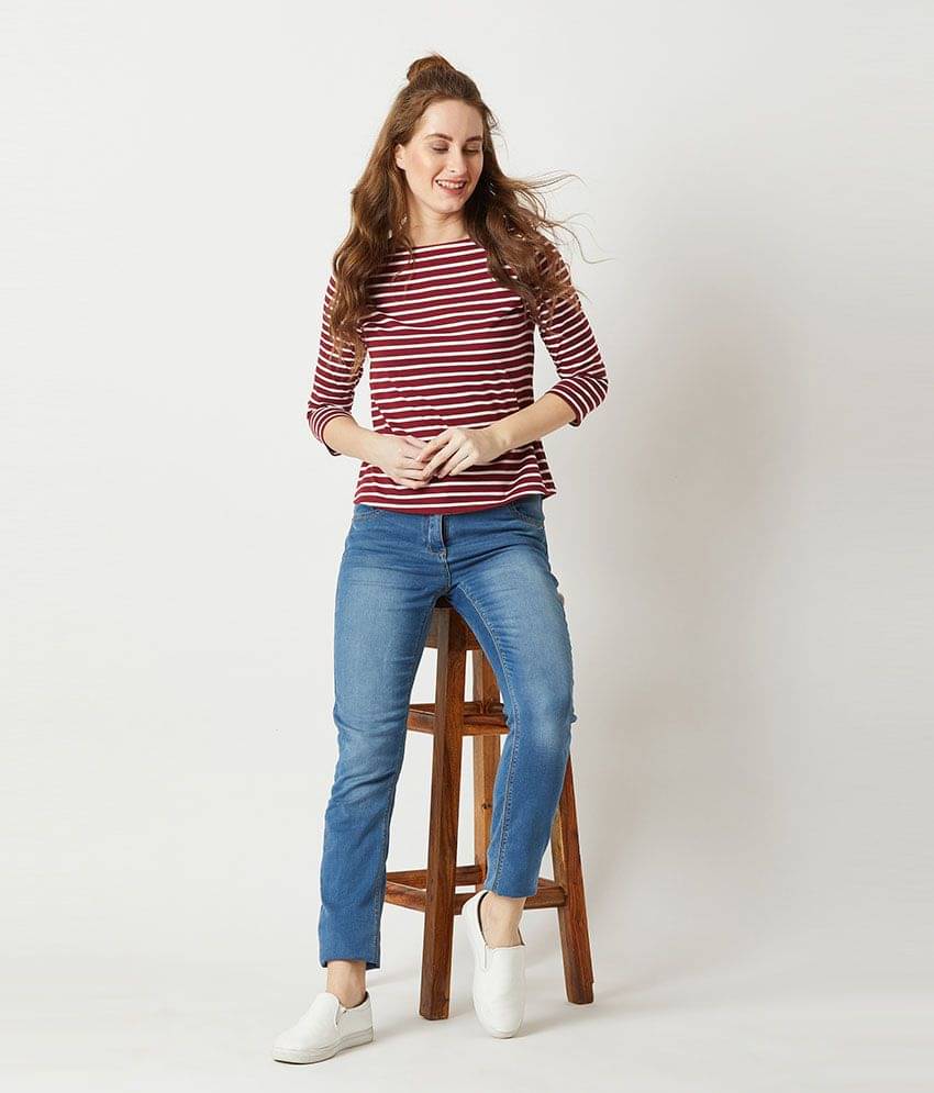     			Miss Chase Women's Cotton Regular Top ( Multicolor )