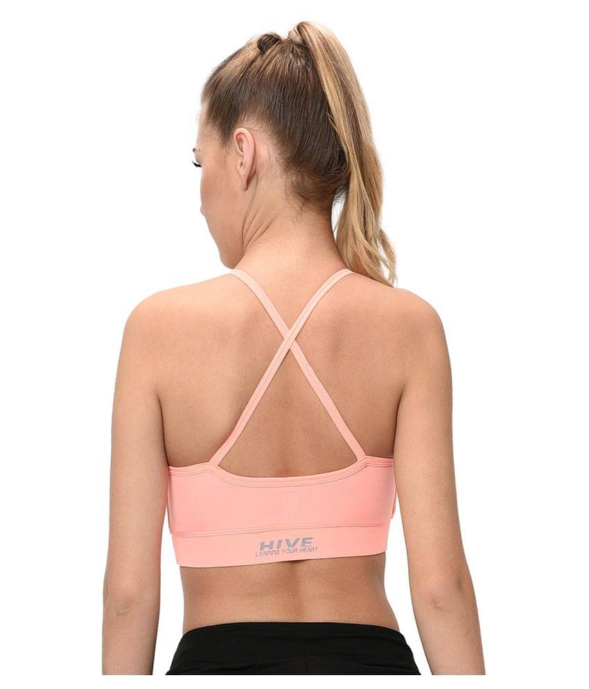     			Elina Polyester Sports Bra - Peach