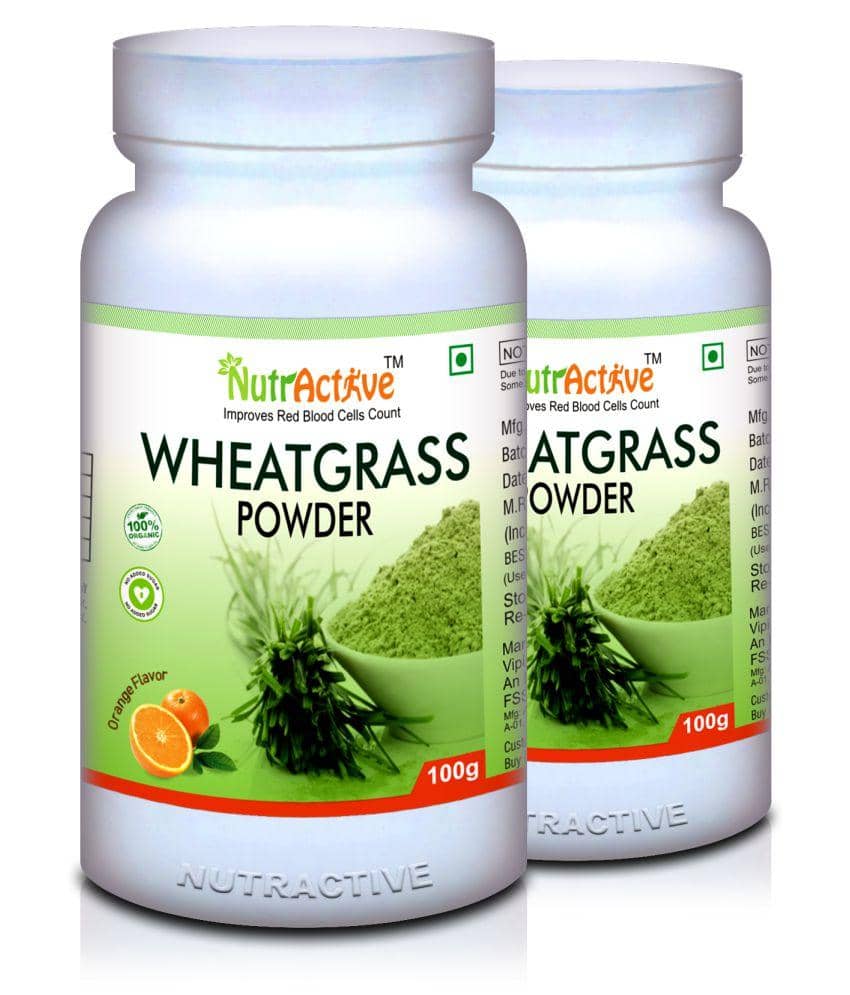 NutrActive Wheatgrass powder | USDA Organic 200 gm Powder Pack of 2