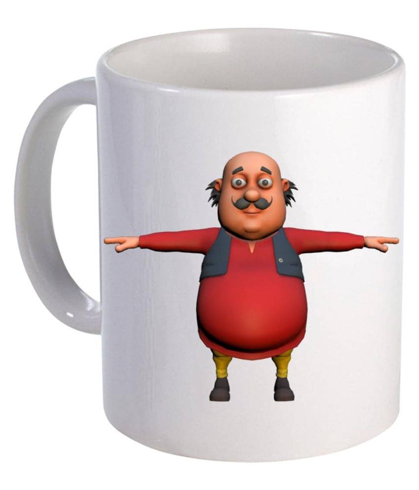    			COLOR YARD best Motu and Patlu Ceramic Coffee Mug 1 Pcs 325 ml