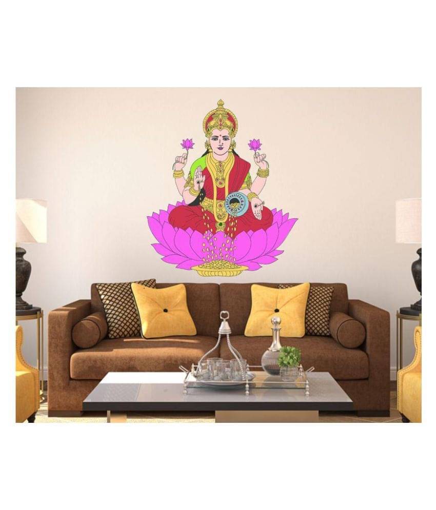     			Wallzone Lord Lakshmi Religious & Inspirational Sticker ( 90 x 75 cms )