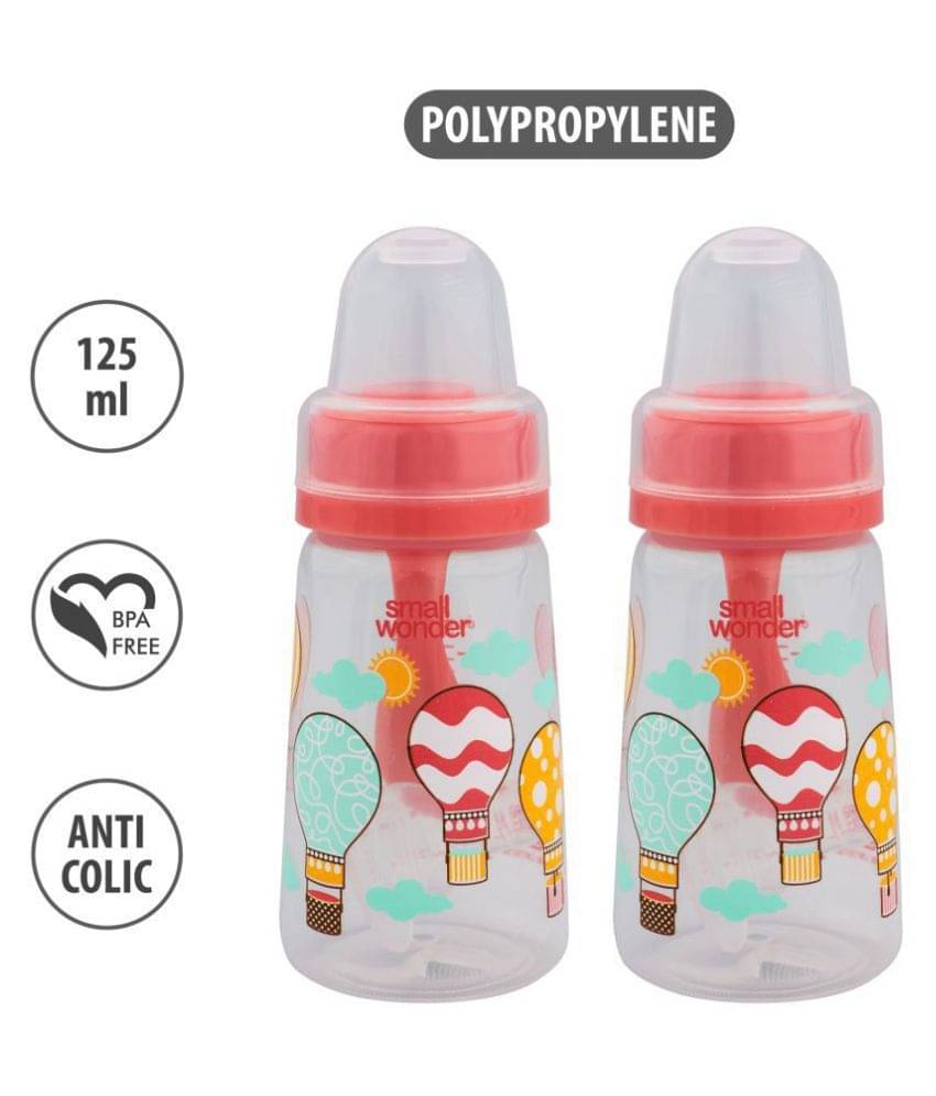 Small Wonder - Pink 125 ml Feeding Bottle (Pack of 2) Small Wonder - Pink 125 ml Feeding Bottle (Pack of 2)