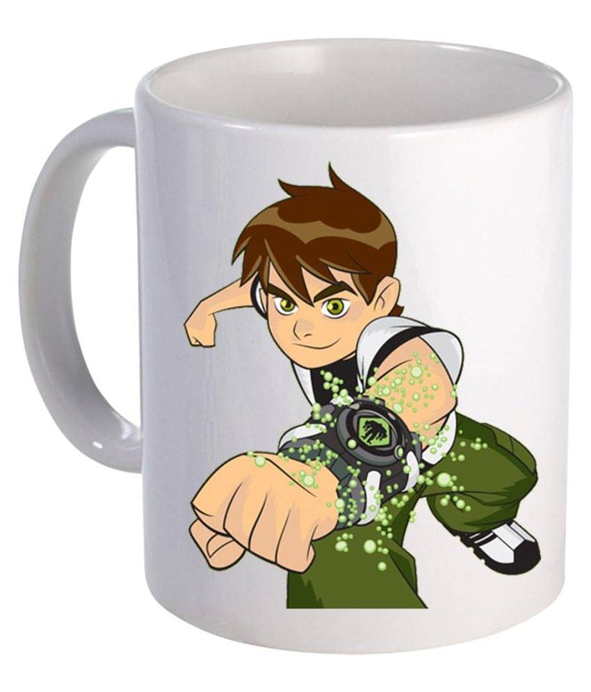     			COLOR YARD ben cartoon in fight Ceramic Coffee Mug 320 mL ( Pack of 1 )