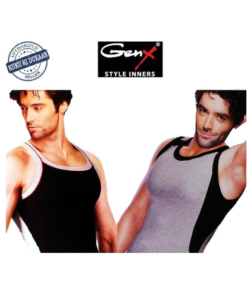 Genx Multi Sleeveless Vests Pack of 2 Genx Multi Sleeveless Vests Pack of 2
