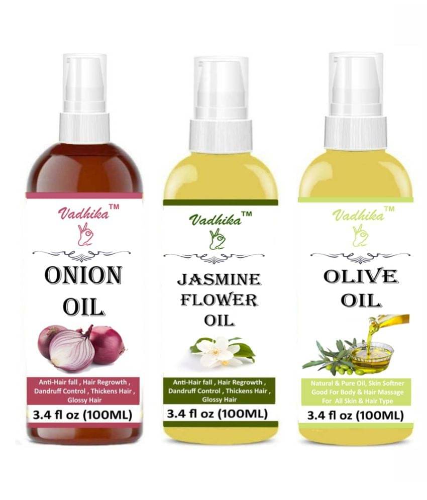     			Vadhika 100% Organic Onion And Jasmine & Olive Oil 300ML ml Pack of 3