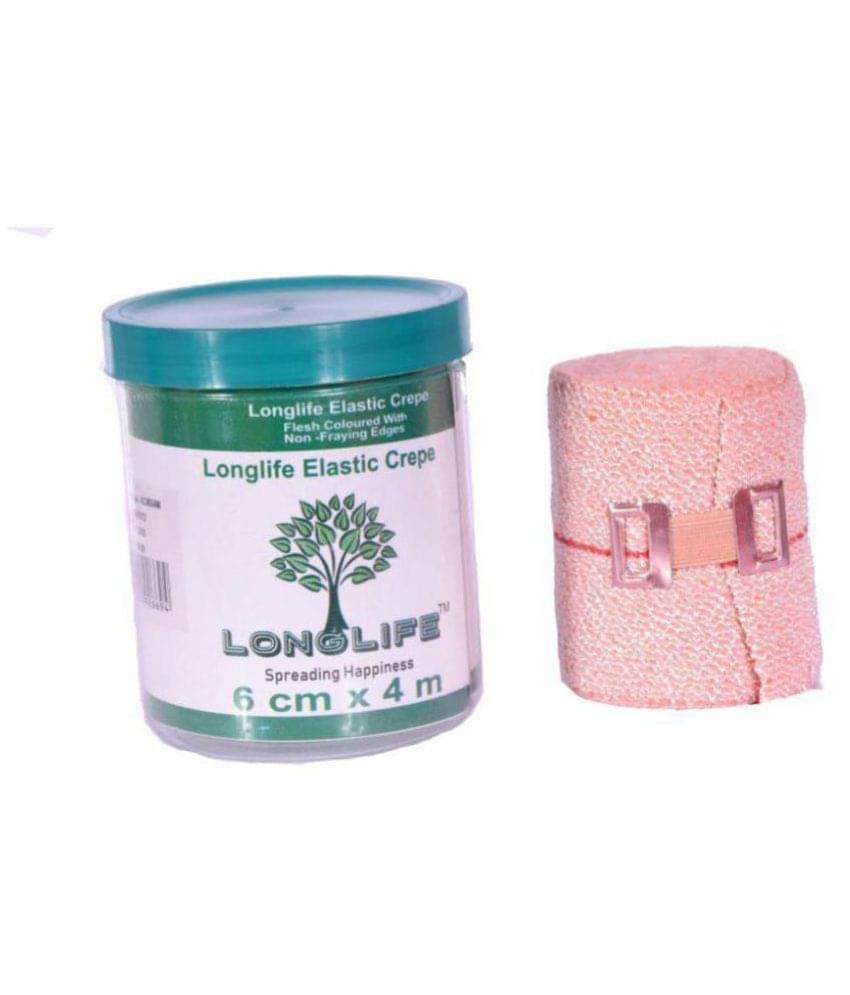     			Longlife Elastic Crepe Bandage Flesh Coloured With Non-Fraying Edges