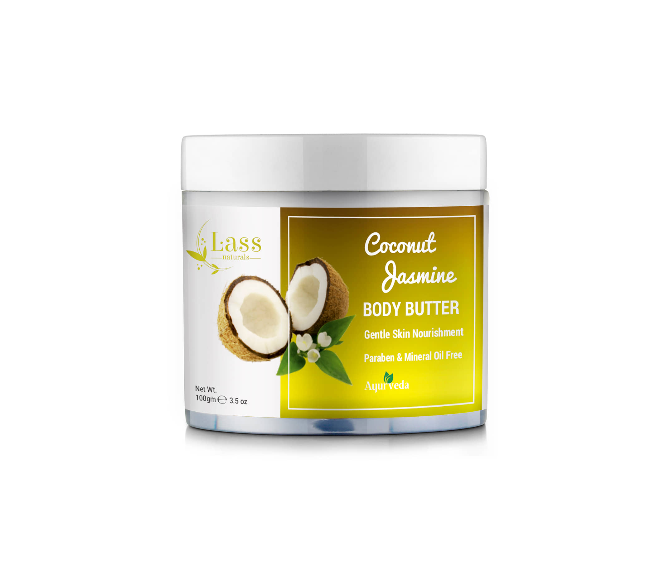 Lass Naturals Coconut & Jasmine Body Butter Cream