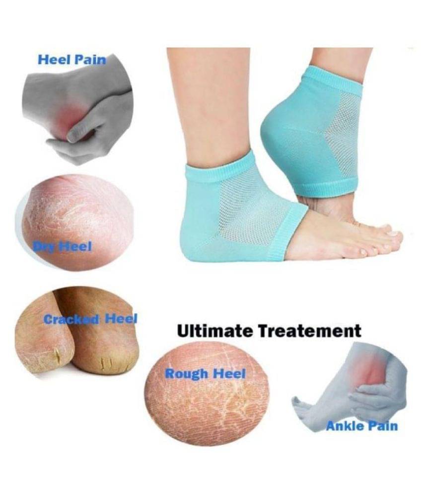 MUKTA ENTERPRISE Silicone Gel Heel Socks With Gel Pad foot Regular MUKTA ENTERPRISE Silicone Gel Heel Socks With Gel Pad foot Regular