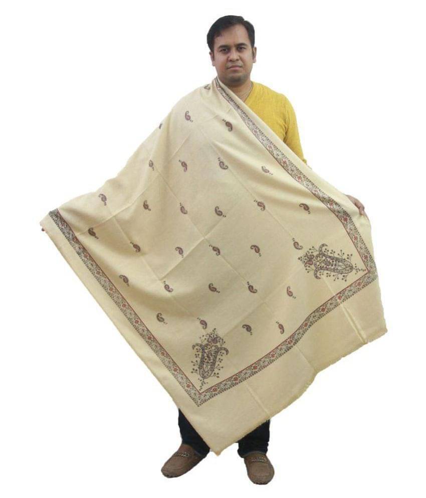     			Vrinde Off White Kashmiri Shawl