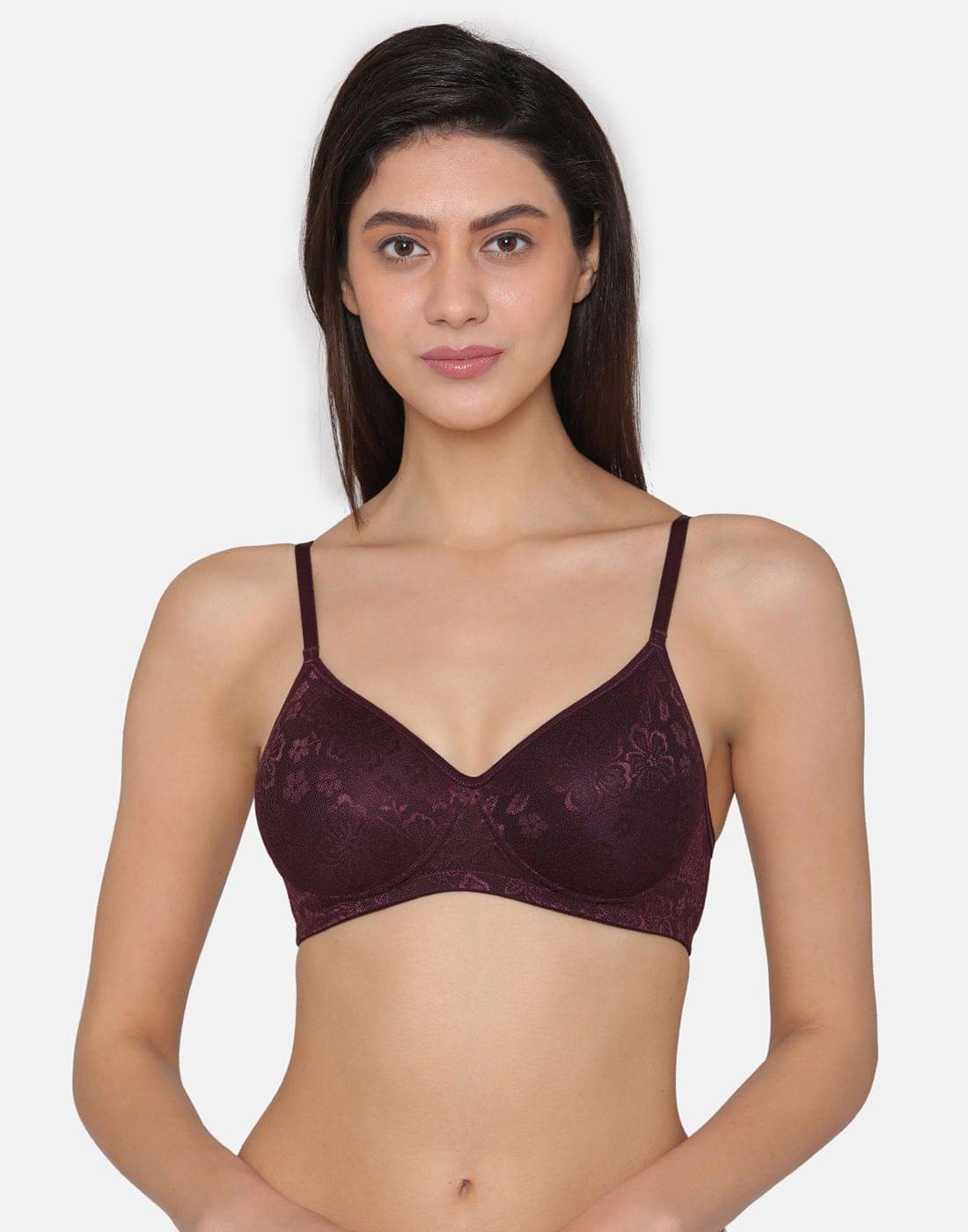 Clovia Lace T-Shirt Bra - Purple     			Clovia Lace T-Shirt Bra - Purple