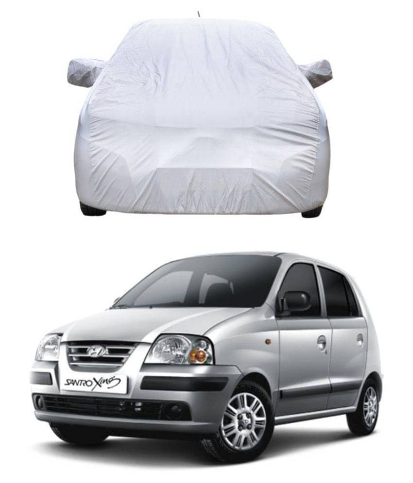     			HMS SILVER CAR BODY COVER WITH MIRROR POCKETS FOR SANTRO XING