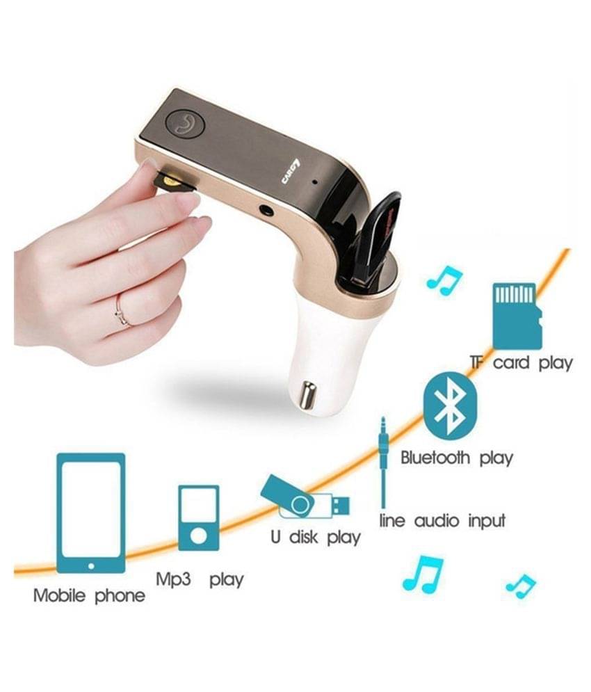     			TINIX Car Mobile Charger Car Bluetooth Mobile Charger FM Transmitter CAR G7 Black