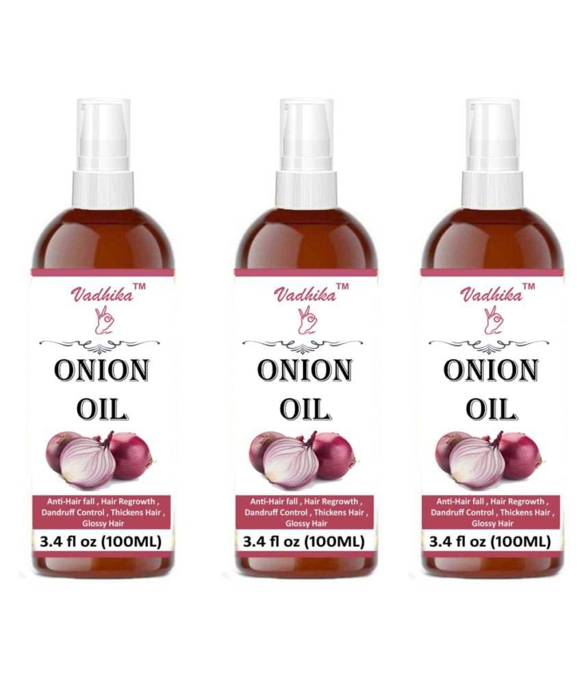     			Vadhika ONION Herbal Hair Oil- For Treat Hair loss 300ML ml Pack of 3