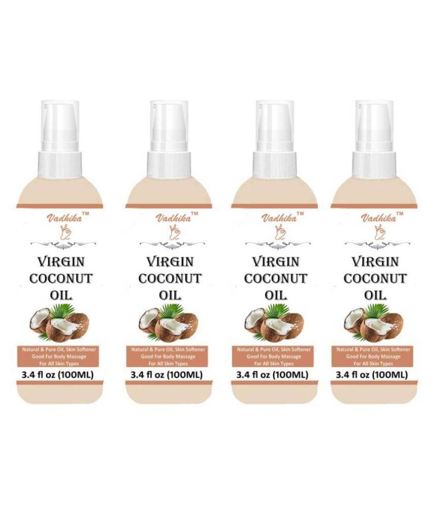 Vadhika 100% Virgin Coconut Oil And Hair Growth Hair Massage Oil 400ML ml Pack of 4 Vadhika 100% Virgin Coconut Oil And Hair Growth Hair Massage Oil 400ML ml Pack of 4