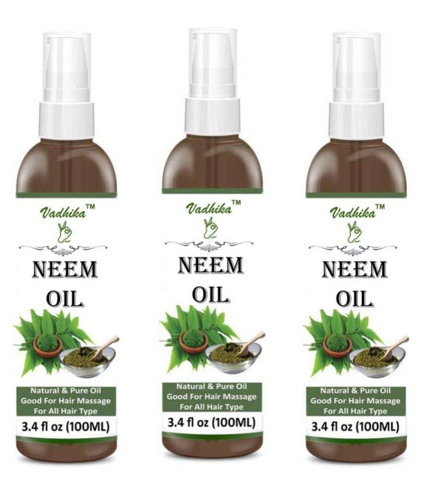     			Vadhika 100% Pure & Natural Neem Oil For Hair Growth, Hair Massage 300ML ml Pack of 3