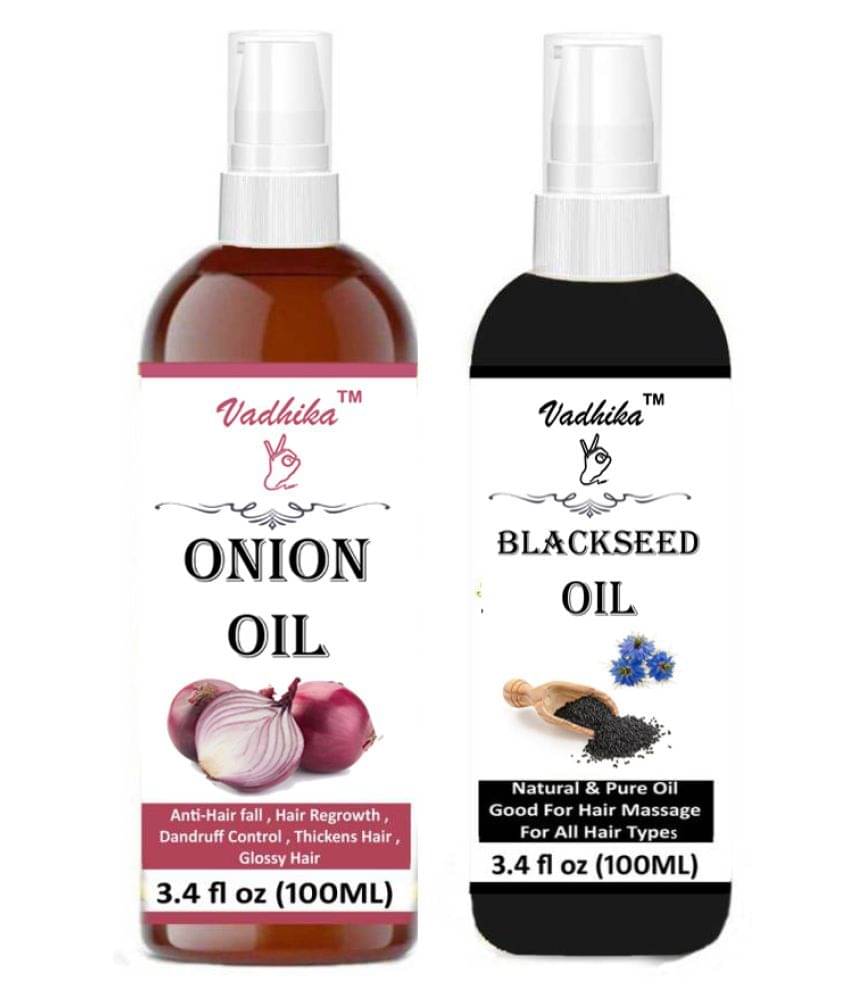     			Vadhika 100% Pure & Natural Onion Oil And Blackseed Oil 200ML ml Pack of 2